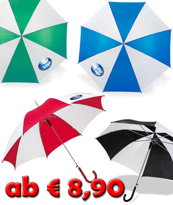 50 Stück Automatik Regenschirme mit Ihrem Firmenlogo - zum Schließen ins Bild klicken